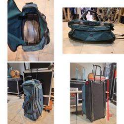 Pinnacle Green 32" Duffle Bag On Wheels, Travel Bag, Rolling Duffle, Multi Compartment Luggage