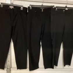 Three Pair Of Women’s Slacks Size 14