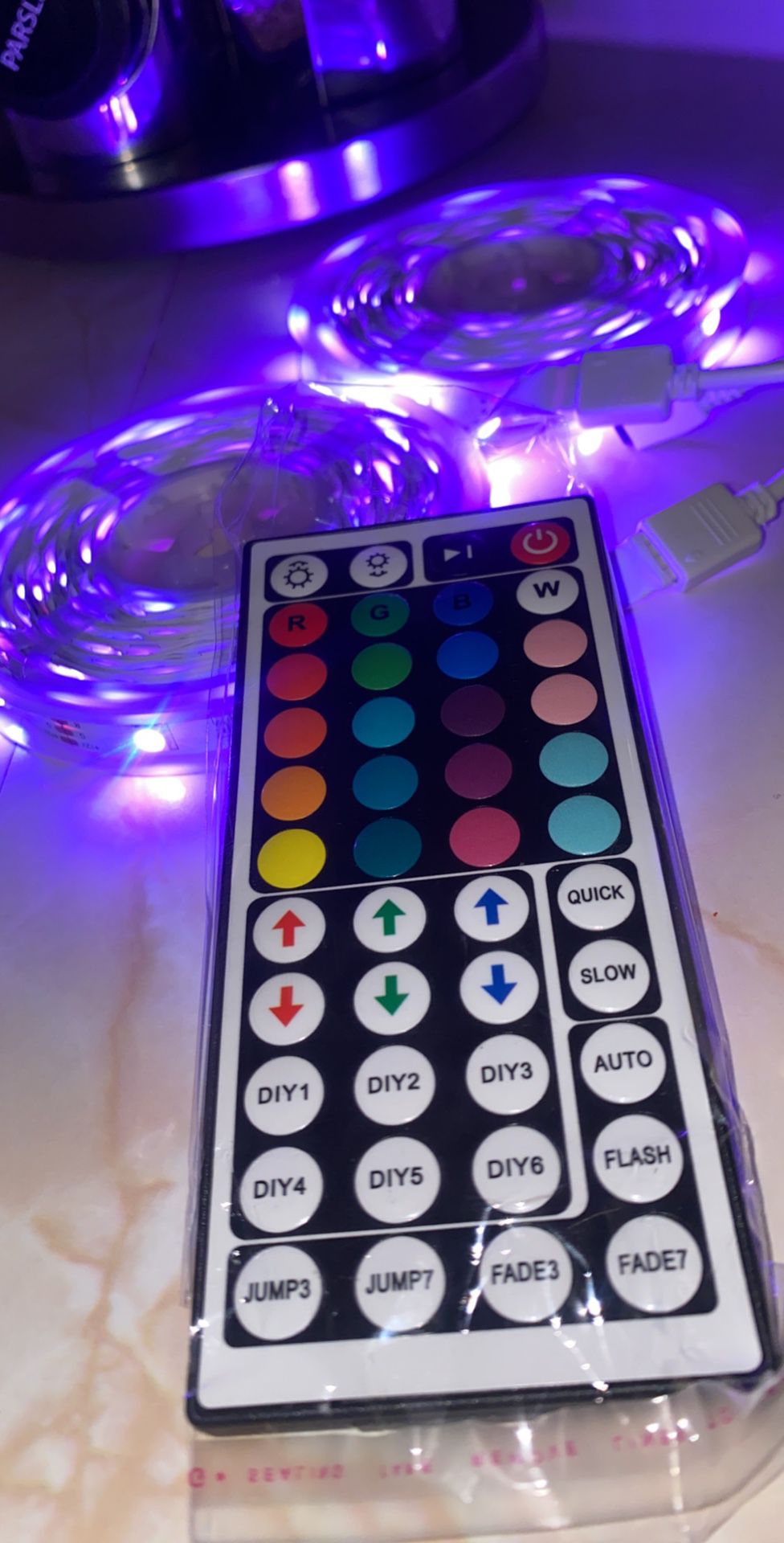 LED color strip lights with remote (32.8Ft)