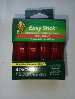 Duck Brand 4pack Easy Adhesive Roller Double Stick 