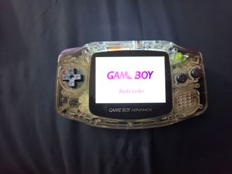 Clear Game Boy Advance GBA Console with  IPS  MOD