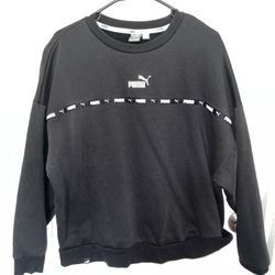 Black Puma sweatshirt with white accents