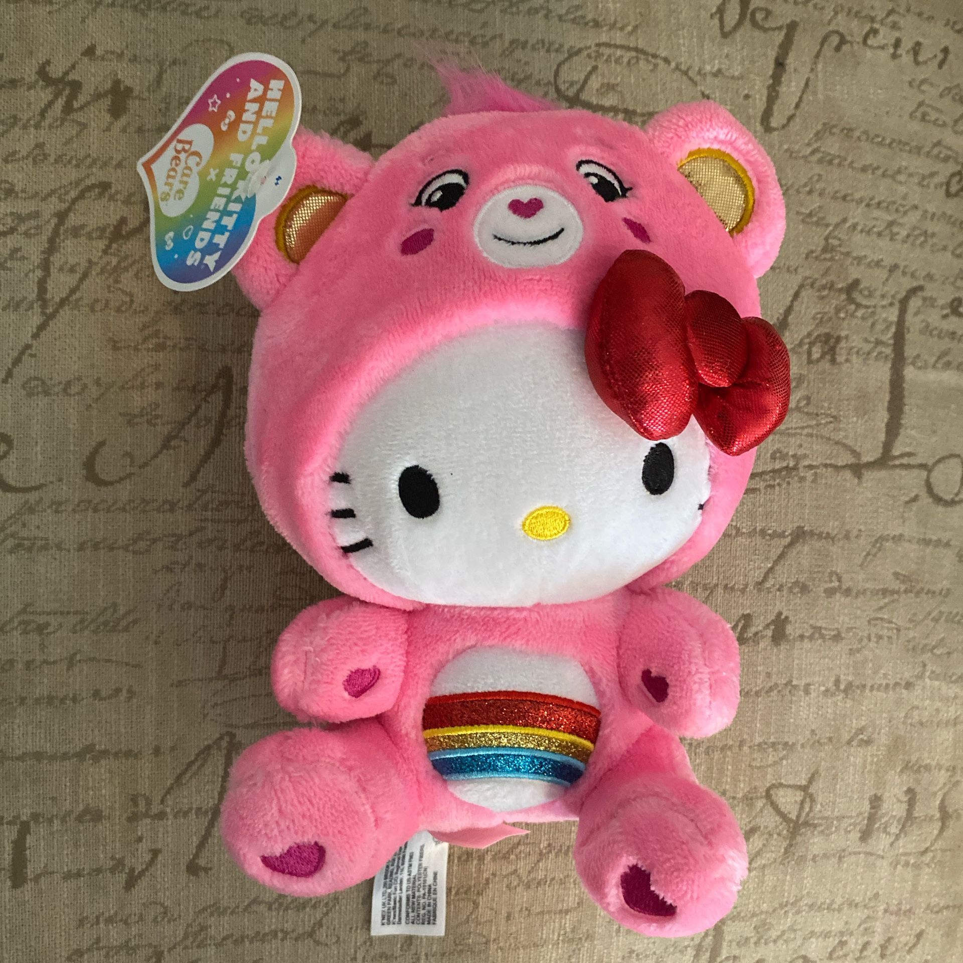 Pink Hello Kitty Rainbow Bridge plush #kawaii