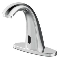 Project Source Chrome Touchless 4-in Centerset Bathroom Sink Faucet