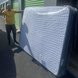 Queen Set Mattress 9”+Box Spring New From Factory Delivery Available 