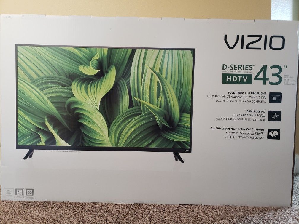 New VIZIO 43" Class FHD (1080P) LED TV (D43n-E4)
