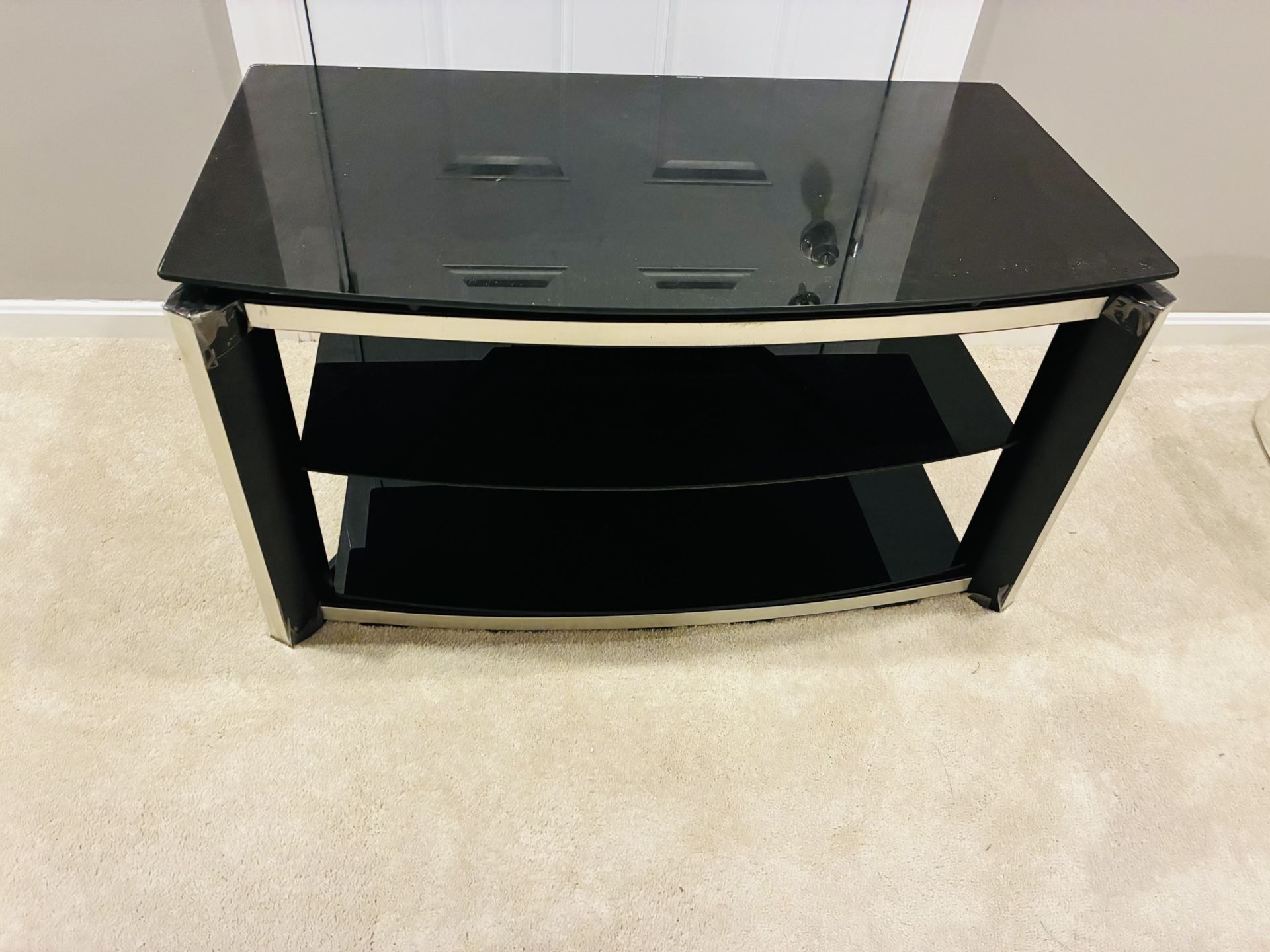 Tv Cabinet With Glass Shelves