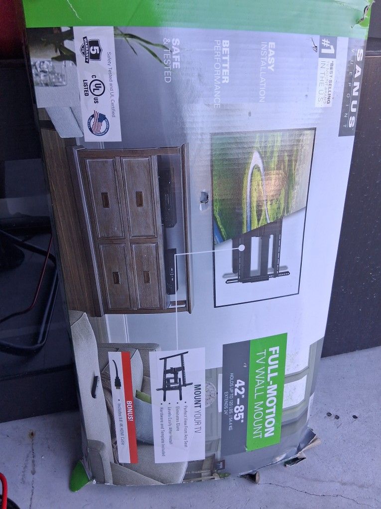 Sanus "45-85 " Full Motion Swive TVl Wall Mount