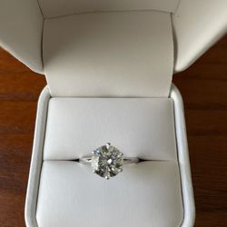 DIAMOND 2.37CT ROUND SOLITAIRE 14K WHITE GOLD