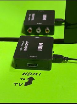 Mini AV to HDMI Adapter Box AV2HDMI 1080P RCA Composite CVBS Converter Upscaler TV HDTV VHS VCR DVD PS2 Wii N64 Retro Gaming