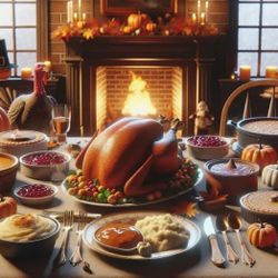 Round Dining Table ,  Antique Oak Table 