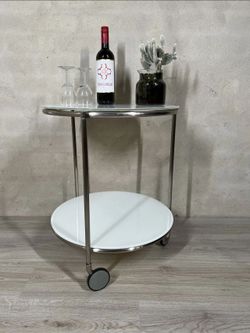 Ikea Rare 1990's Strind Mobile Table Coffee Bar Trolley