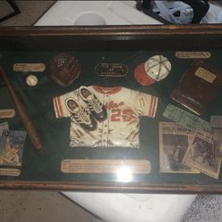 Vintage Collector's Shadow Box 3D The Game Of Baseball Display Art Orioles Babe Ruth