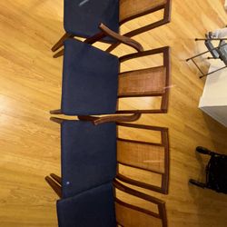 Set of 4 Wooden Chairs- Vintage 70s