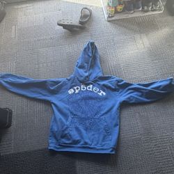 Authentic Blue Sp5der Hoodie 