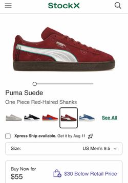 Puma One Piece Shanks Size 8