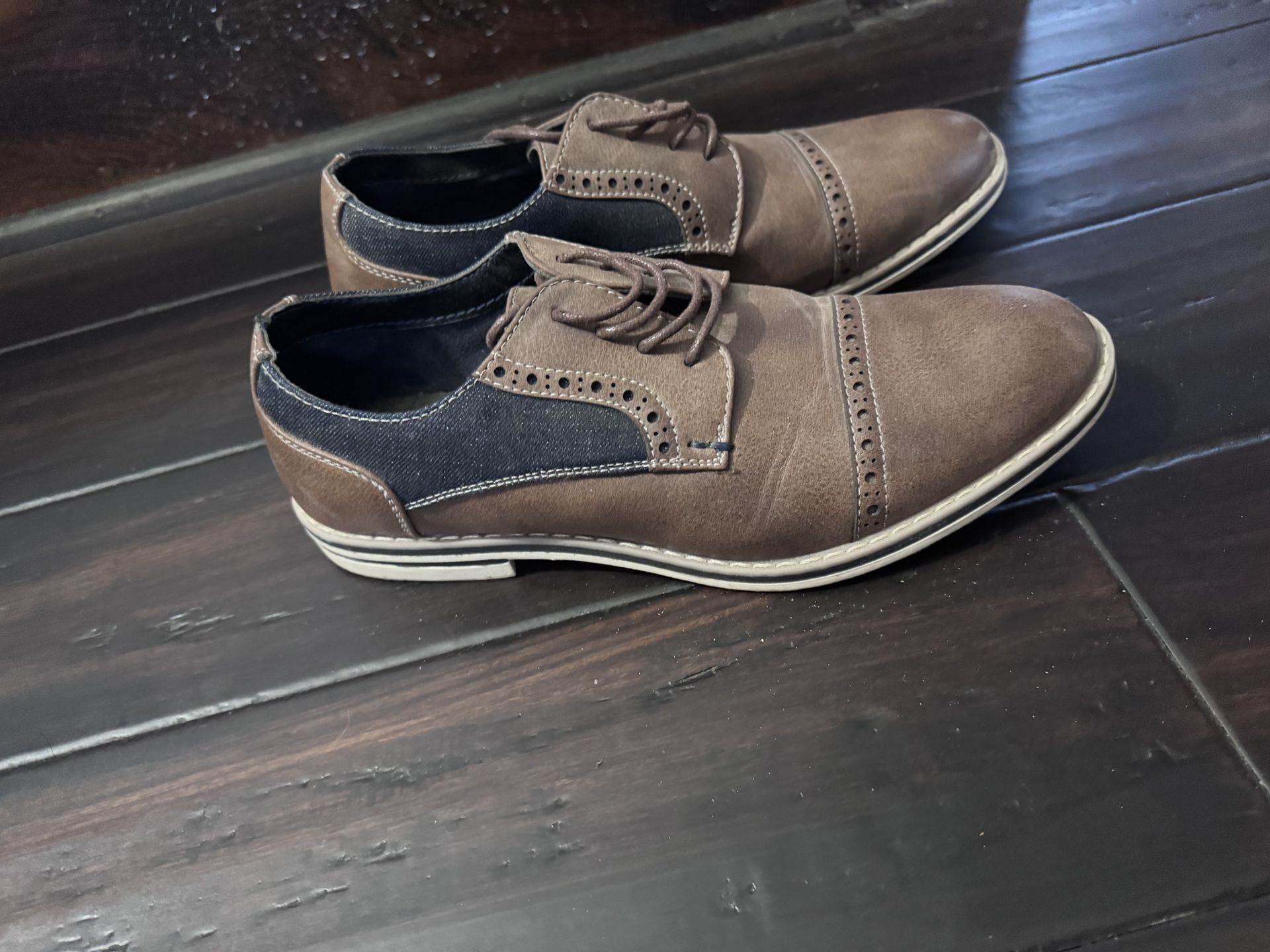 Men dress shoes brown navy