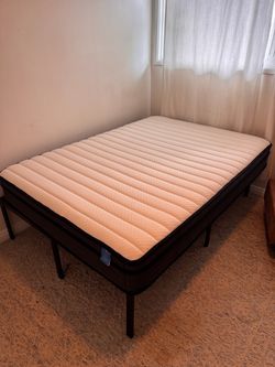 Full Size Mattress with Metal Bed Frame