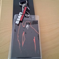 New Scream Ghostface Keychain Holder lanyard Halloween Horror