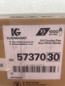 Unopened 1000 Pack G10 Powder Free Nitrile Gloves XS