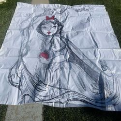 Large Snow White Canvas Banner