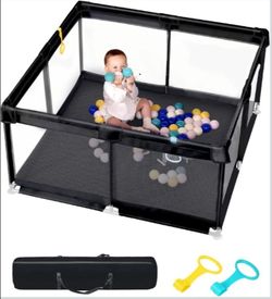 Dearlomum Baby Playpen, Extra Large Play Yard for Babies & Toddlers (Black 50"×50")
Baby Activity Center for Indoor & Outdoor Use