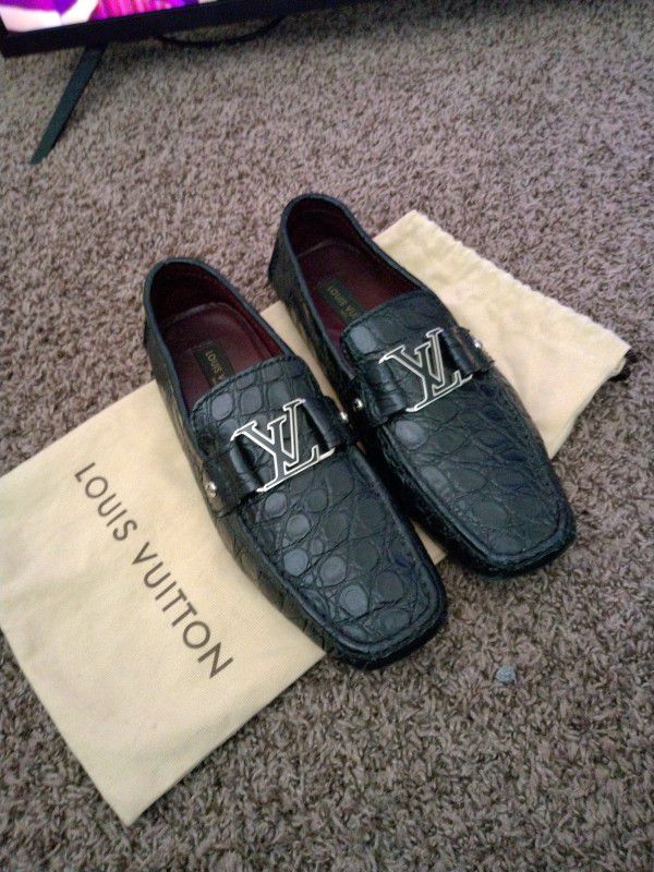 LOUIS VUITTON Monte Carlo Crocodile Leather Shoes Size 10 LV 11 US