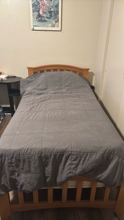 Wood twin sized bed frame