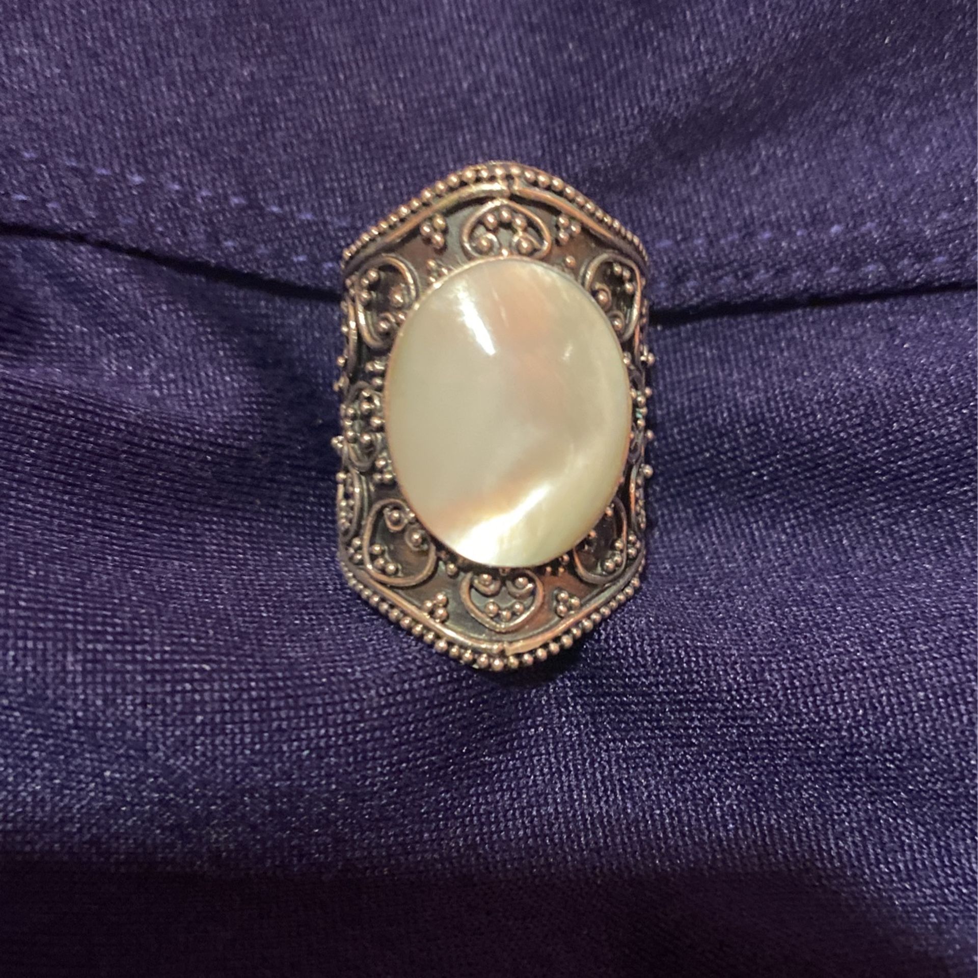 Sterling Silver Moonstone Size 7 Ring