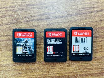 Nintendo Switch Games - Batman - Dying Light - Crysis - EUR - Works The Same - $40 Each Or $100
