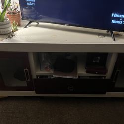 TV and Buffet Table