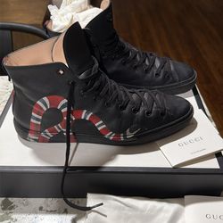 Gucci high top snake sneakers