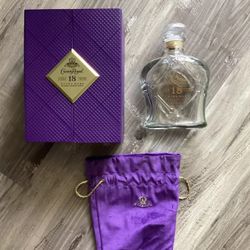 Crown Royal 18 Canadian Whisky Whiskey Bottle, Box & Bag Sack Pouch