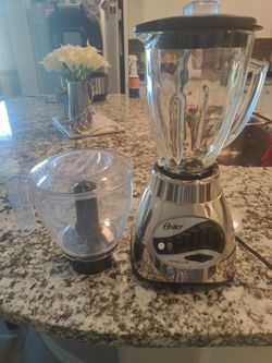 Oster Classic Series 16-Speed Blender with Food Chopper & 6-Cup Glass Jar, Countertop Kitchen Blender