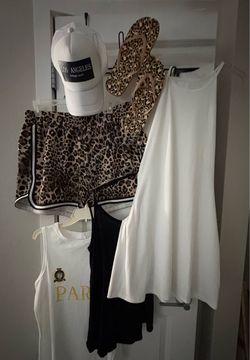 Paris Graphic Tank Top and Leopard Shorts Set