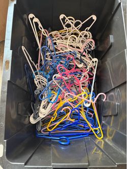 Box of kids clothes hangers