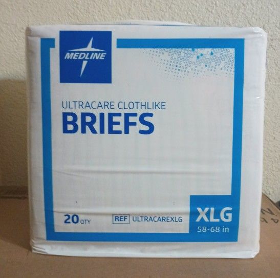Medline XL Protective Underwear Box Of 4 Packs With 20 Pcs Each (80 Pcs Total)