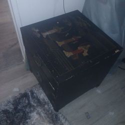 Old.\nJapanese nightstand antique