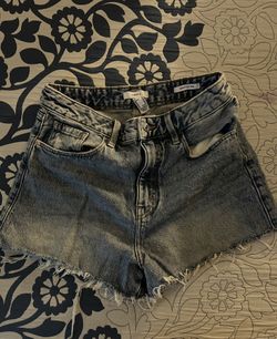 Denim High Rise Shorts