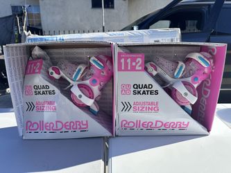 Roller Derby Sport Kids' Roller Skate - Unicorn Pink/White M: Adjustable Size, Padded Collar