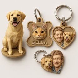 Custom 3D Pet Portraits & Personalized Memory Keepsakes