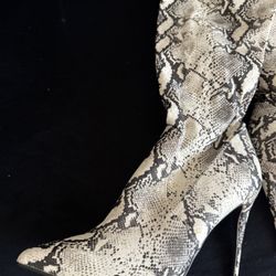 Thigh High Snake Boots 