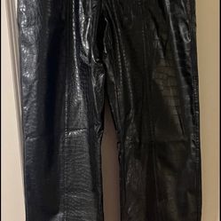 A New Day Black Alligator Print Pants 