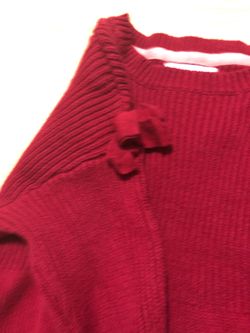 Red sweater blouse
