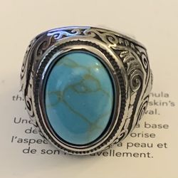 High Quality 316 L Stainless Steel Turquoise Ring 