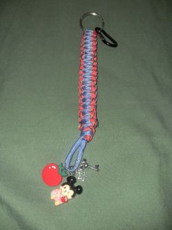 Paracord Keychain with Charms