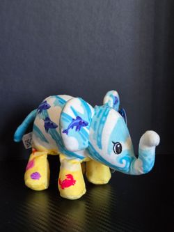 Pop Art Soft ELEPHANTS Minis - "Splash"