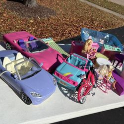 Huge Barbie Lot Dolls/Cars/Furniture/Clothes/Shoes