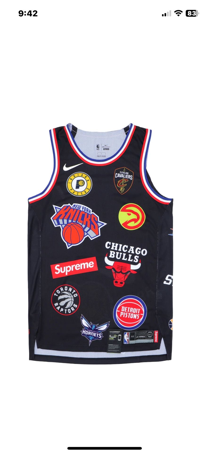 Supreme Nike NBA Jersey Size 44