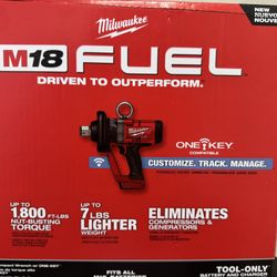 Milwaukee M18 FUEL 1” High Torque Impact Wrench ONE-KEY 2867-20 NEW